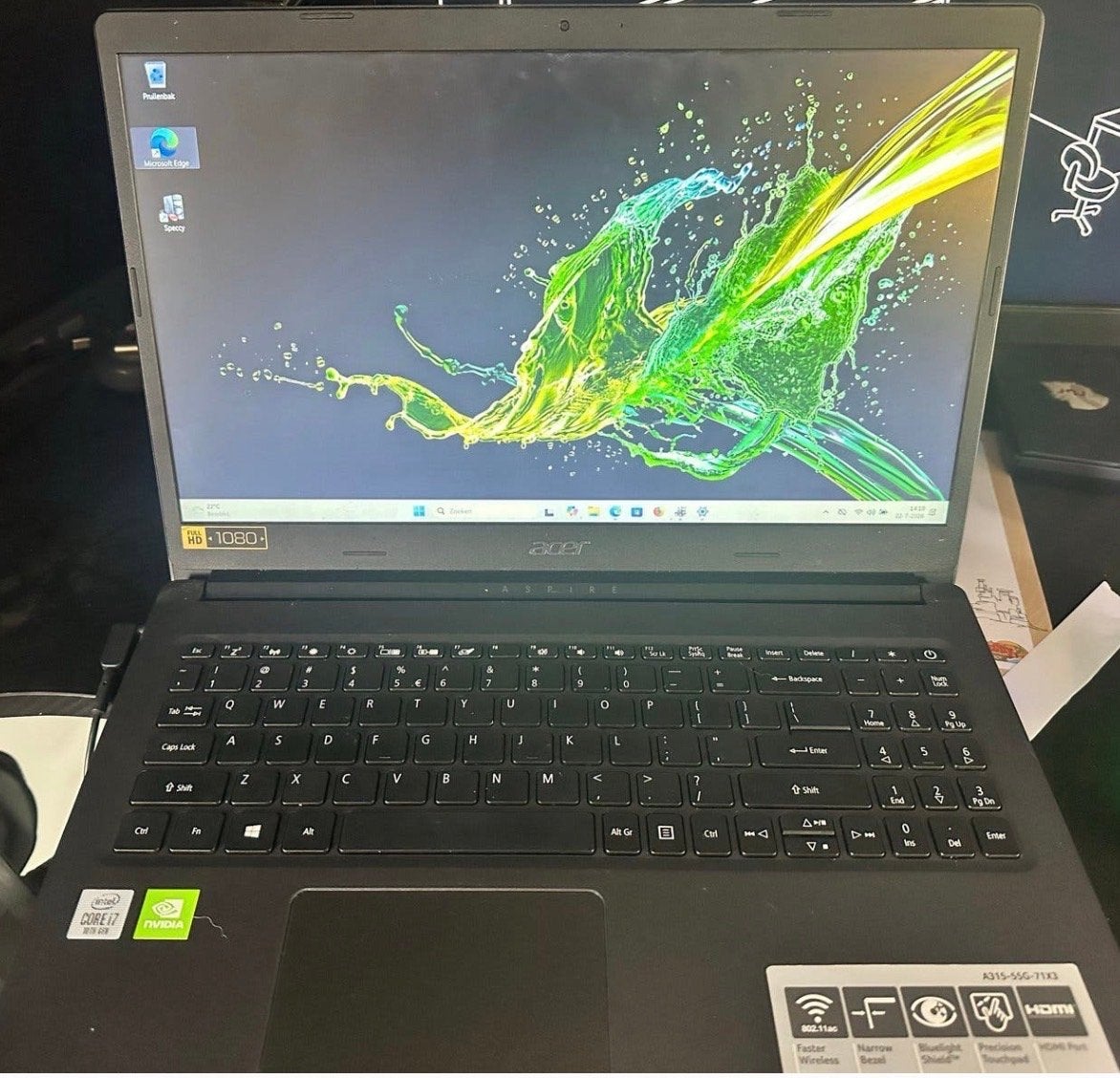 Acer Aspire 3 laptop, Ophalen, Gebruikt, Met videokaart, 15 inch