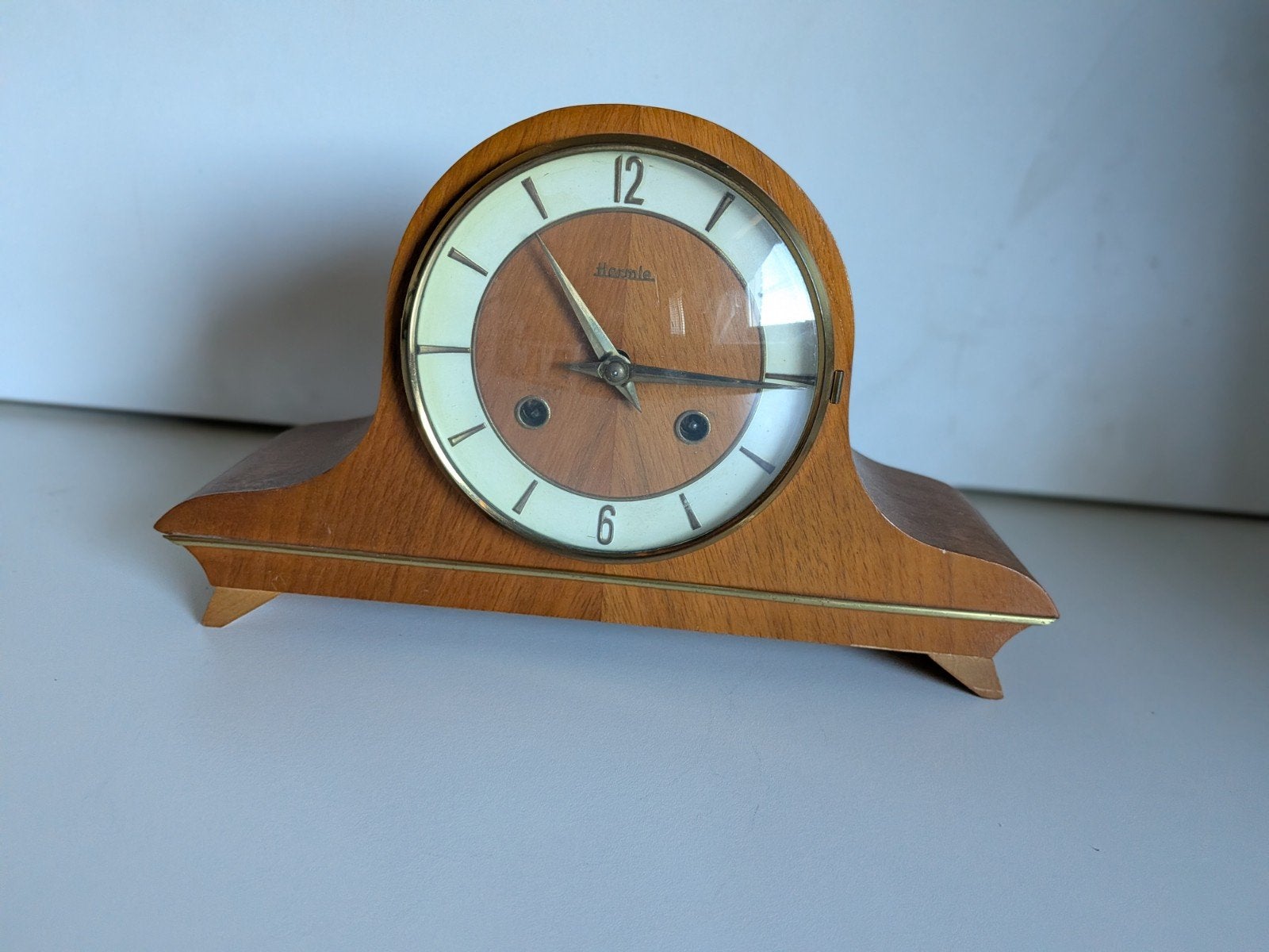 Vintage Hermle Schoorsteenklok 1965 - Mechanisch - Werkend, Antiek en Kunst, Antiek | Klokken, Ophalen of Verzenden