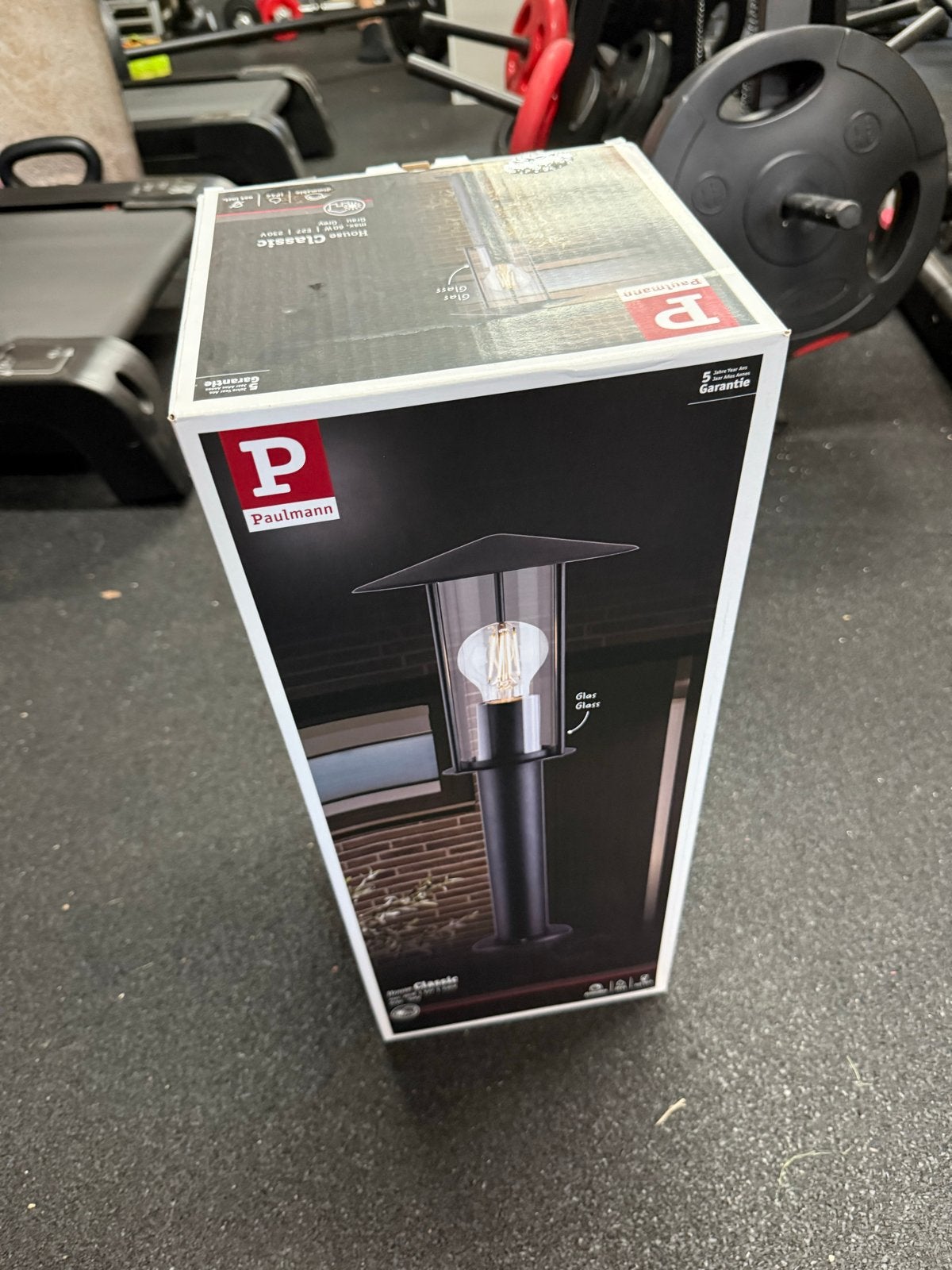 Paulmann House Classic 60W E27 230V Tuinlamp Grijs Nieuw, Overige materialen, Minder dan 50 watt, Staande lamp, Nieuw
