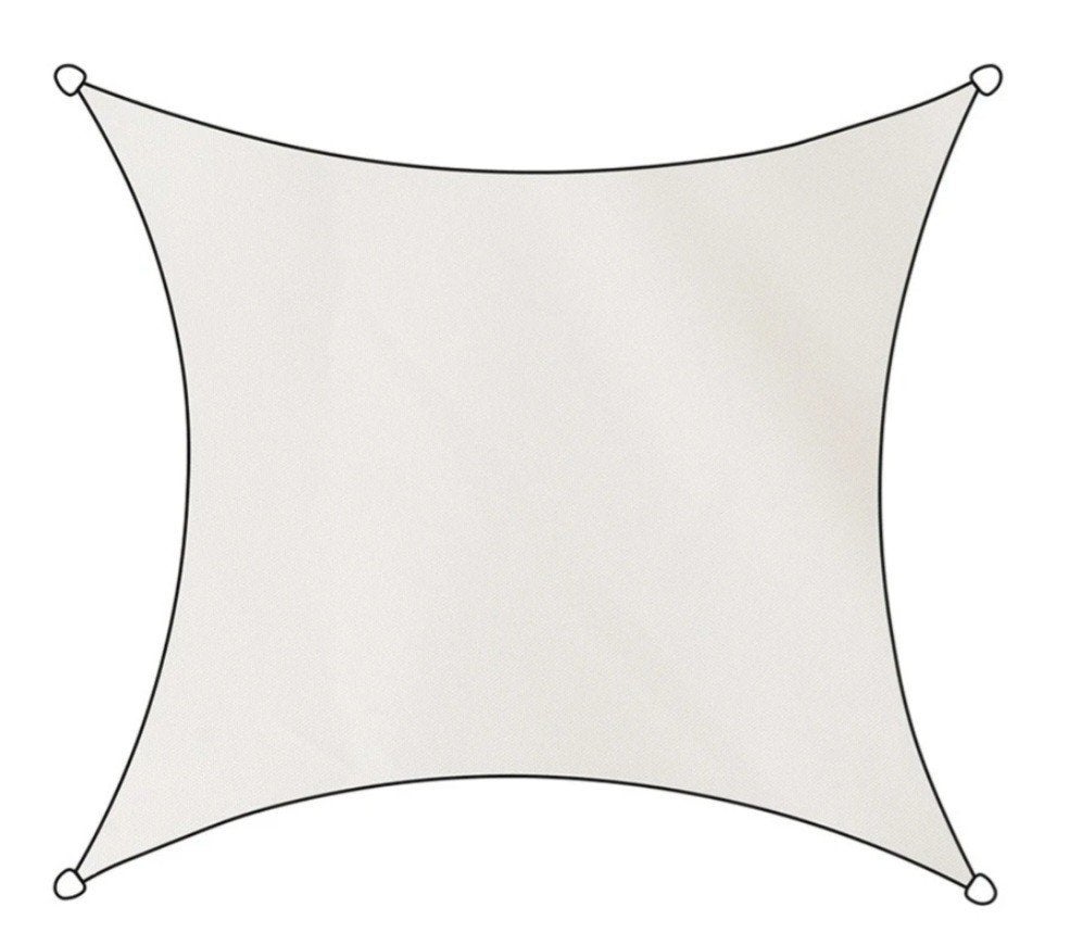 Livn Iseo Schaduwdoek Vierkant HDPE 3,6x3,6m Wit, Ophalen, Zo goed als nieuw