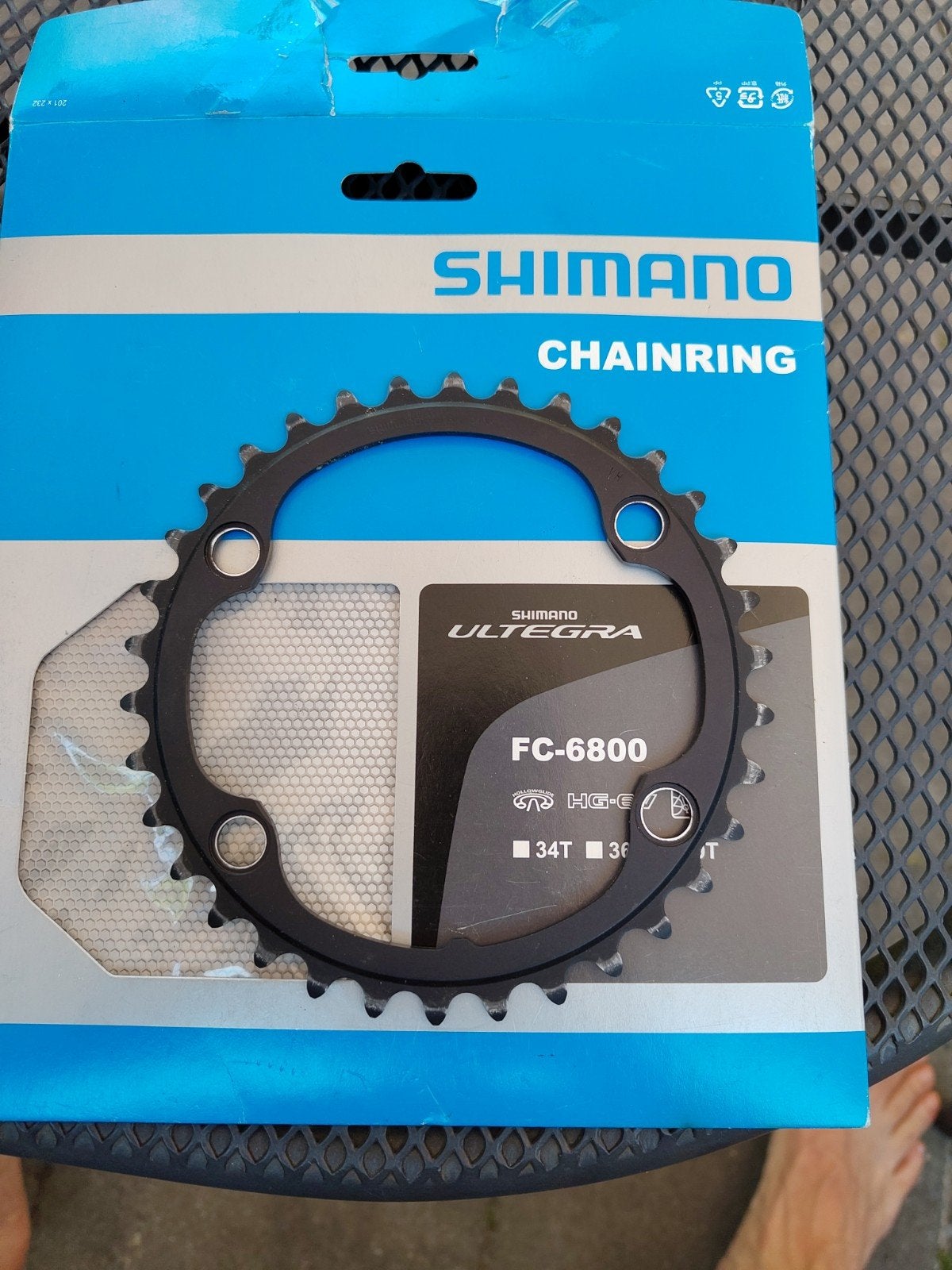 Shimano 34T kettingblad voor 12 speed systeem, Ophalen of Verzenden, Zo goed als nieuw, Derailleur of Ketting, Shimano