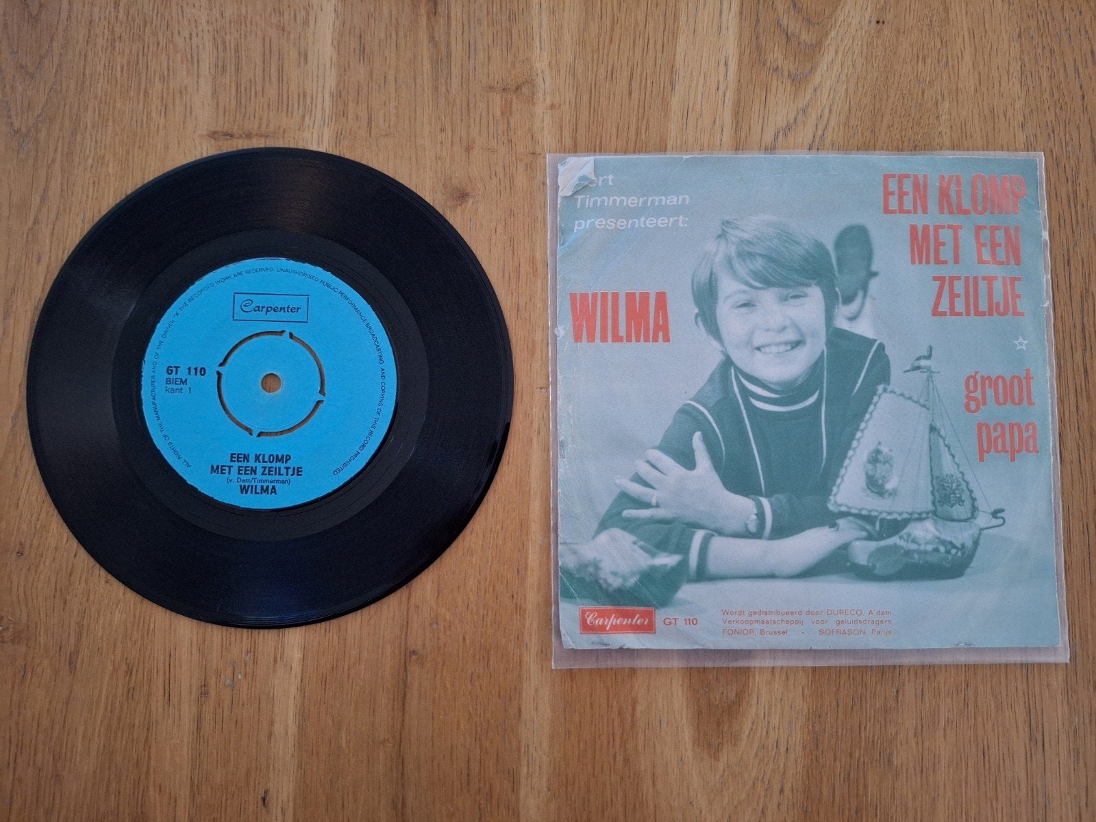 Wilma - Een klomp met een zeiltje, Cd's en Dvd's, Vinyl | Nederlandstalig, Ophalen, Zo goed als nieuw, Overige formaten, Levenslied of Smartlap