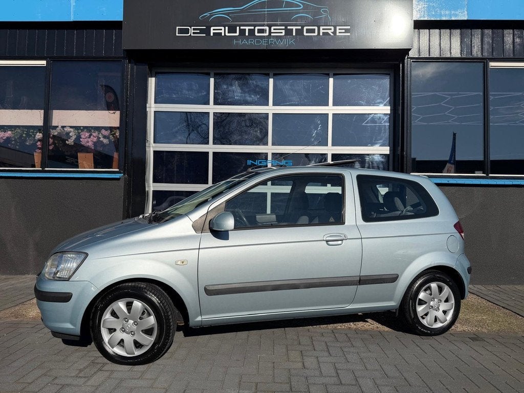 Hyundai Getz 1.3i Dynamic Sky Airco Elektr Schuif Kanteldak, Auto's, Hyundai, Voorwielaandrijving, 4 cilinders, Blauw, Origineel Nederlands