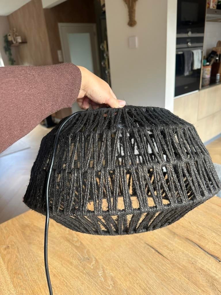 Hanglamp Woood Kace Jute 45 diameter, Huis en Inrichting, Lampen | Hanglampen, Zo goed als nieuw, Ophalen of Verzenden