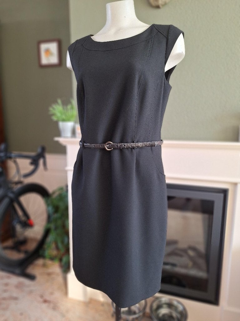 Taifun mooie LBD zwart zakelijk jurk 38 M met riem, Maat 38/40 (M), Zwart, Ophalen of Verzenden, Zo goed als nieuw