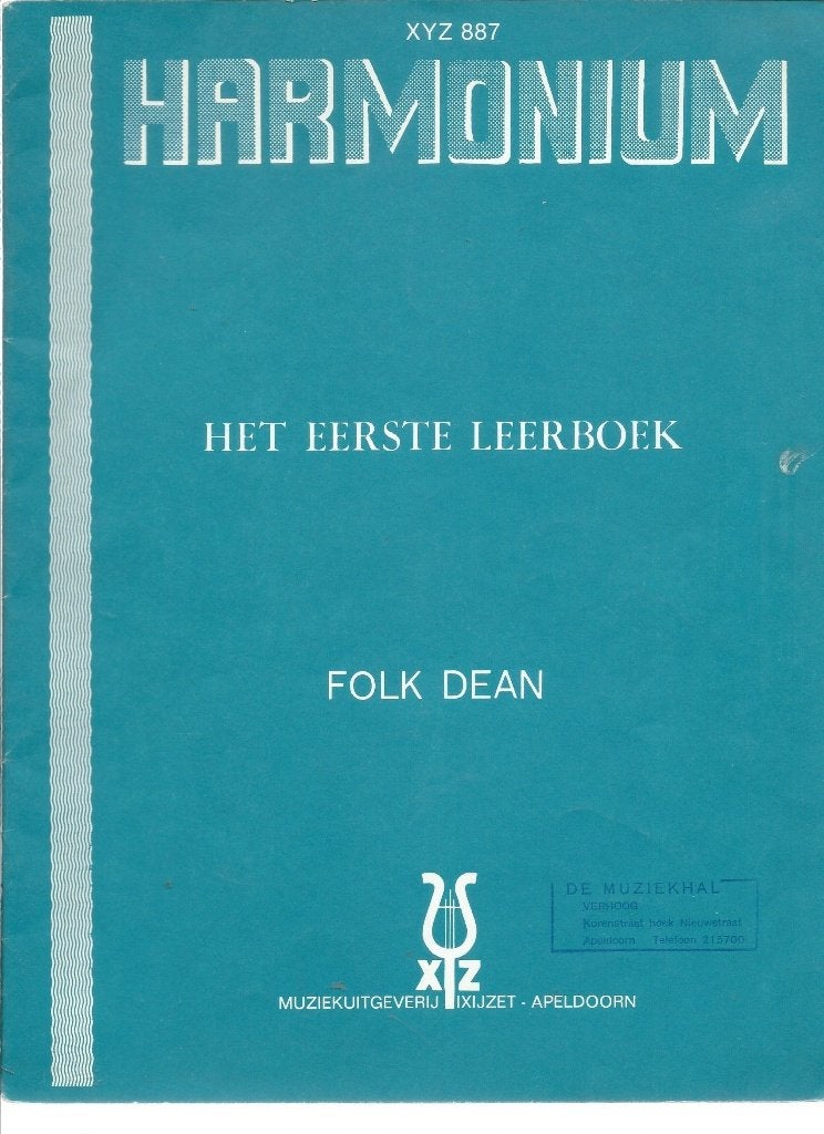 Folk Dean Harmonium 1e (eerste) leerboek, Muziek en Instrumenten, Bladmuziek, Gebruikt, Orgel, Les of Cursus, Ophalen of Verzenden