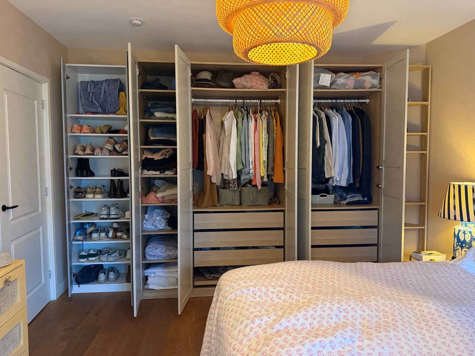 Ikea Pax-kasten met hang en opbergruimte, Huis en Inrichting, Ophalen, 200 cm of meer, Zo goed als nieuw, Met lade(s)