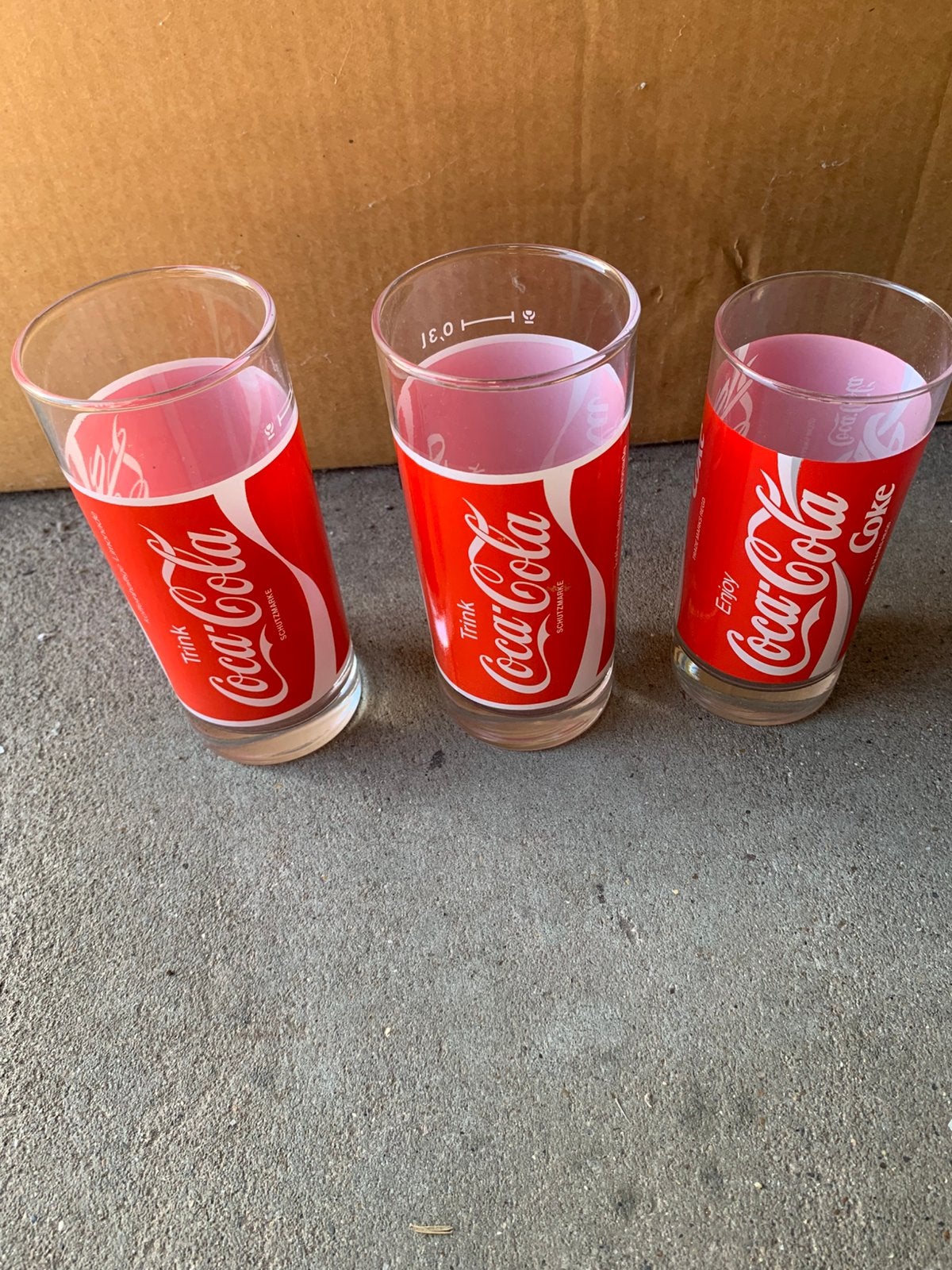 Vintage Coca Cola glazen, Ophalen of Verzenden, Zo goed als nieuw, Gebruiksvoorwerp