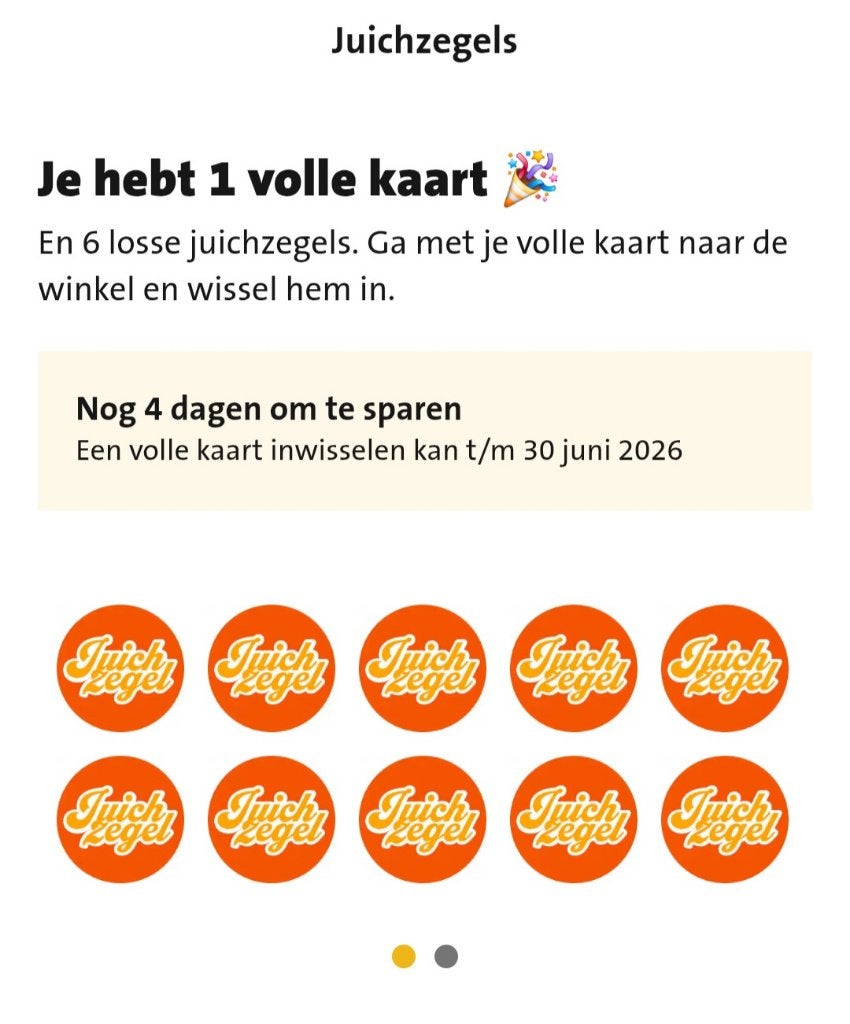 Jumbo Juichzegels - Volle kaart, Jumbo, Ophalen