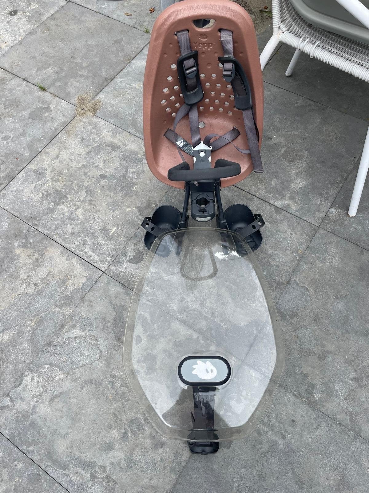 Yepp Fietsstoeltje Voorzitje met Windscherm, Fietsen en Brommers, Fietsaccessoires | Fietsstoeltjes, Ophalen, Gebruikt, 0 t/m 13 kg