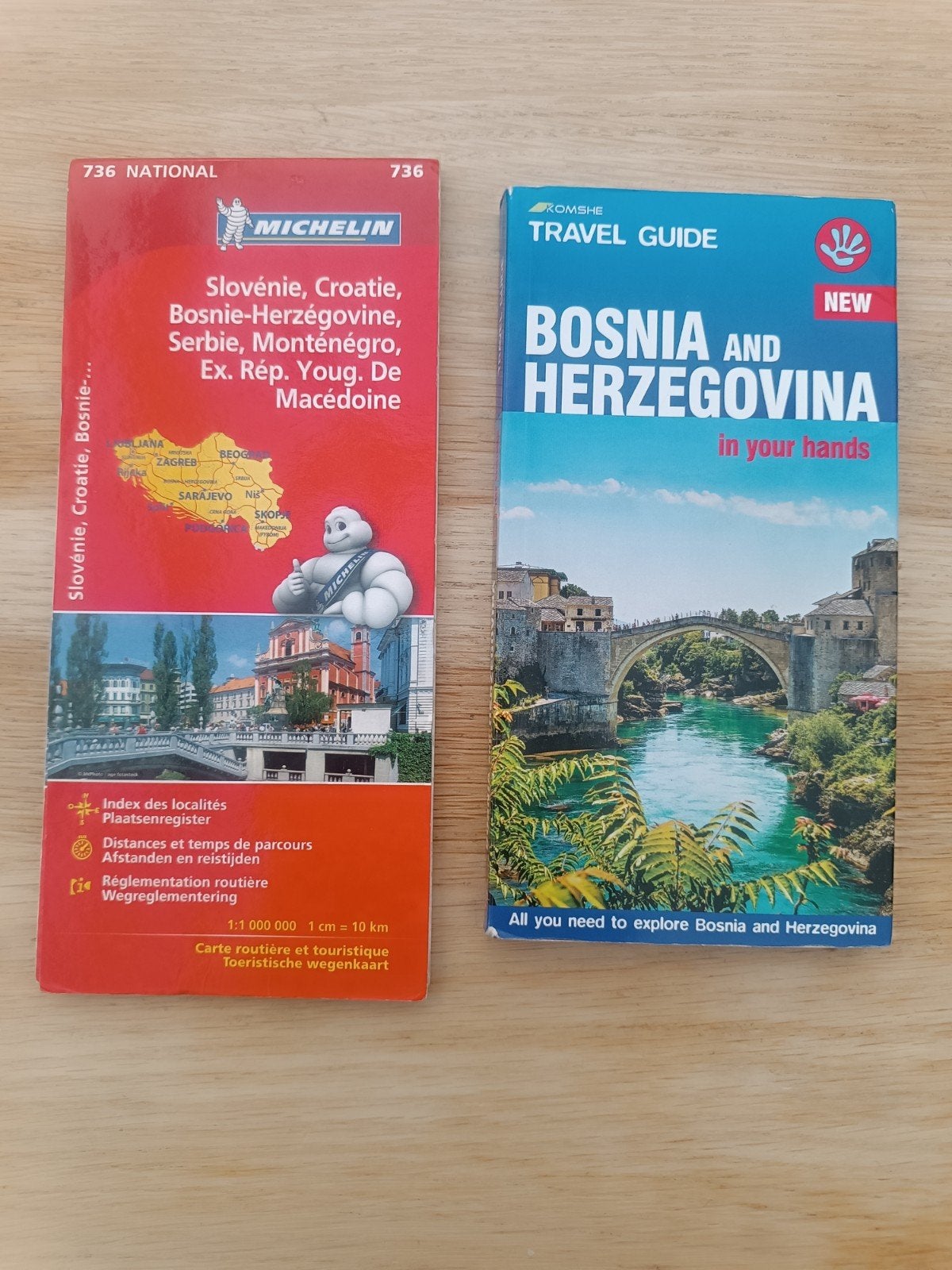 Michelin wegenkaart en reisgids Bosnië en Herzegovina, Michelin, Europa, Ophalen of Verzenden, Zo goed als nieuw