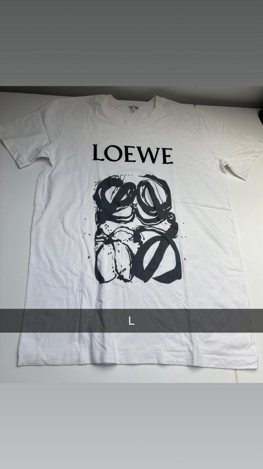 Loewe t shirt wit zwart L, Ophalen of Verzenden, Zo goed als nieuw, Maat 52/54 (L), Wit