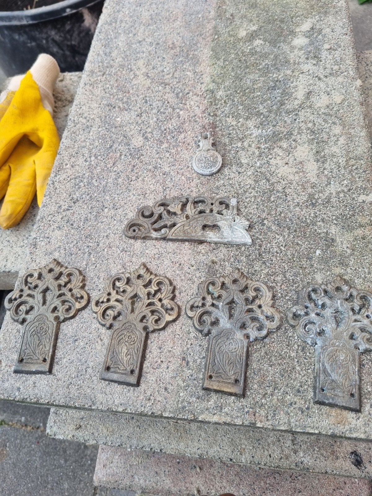 Decoratieve metalen ornamenten - 4 stuks, Ophalen