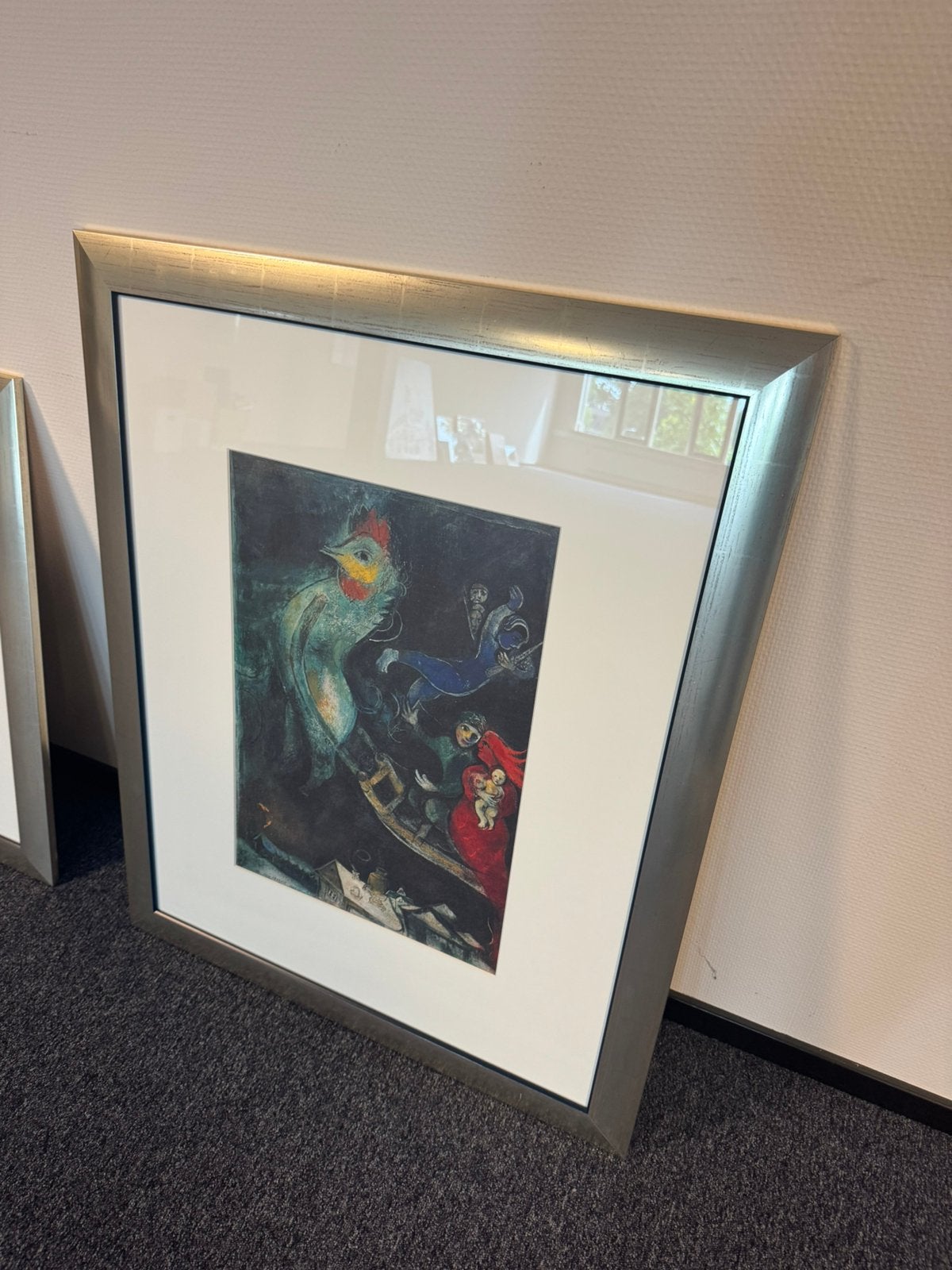 Set van 2 grote ingelijste kunstdrukken naar Marc Chagall, Antiek en Kunst, Ophalen