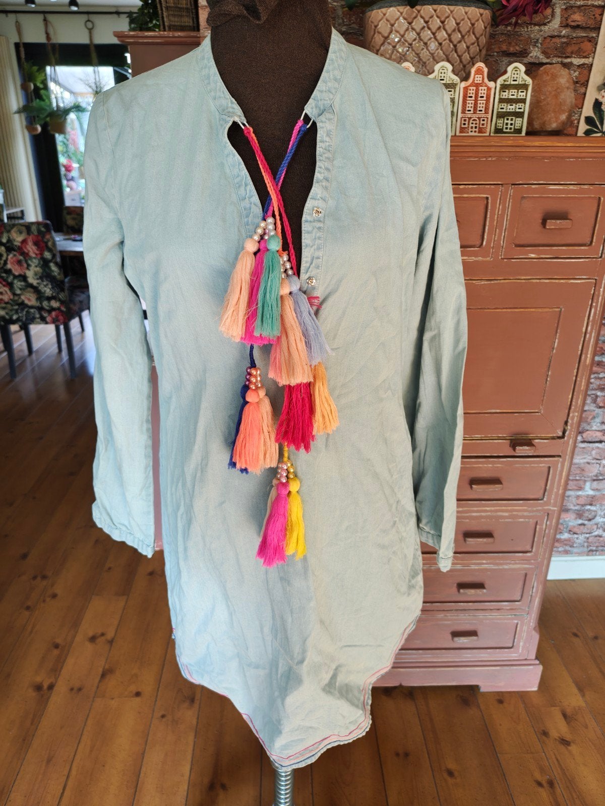 spijker tuniek m, Kleding | Dames, Ophalen of Verzenden, Zo goed als nieuw, Blauw