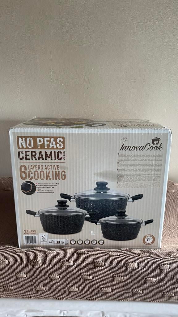 Nieuwe Innova Cook Pannenset - Ongeopend, Huis en Inrichting, Keuken | Potten en Pannen, Ophalen of Verzenden, Zo goed als nieuw