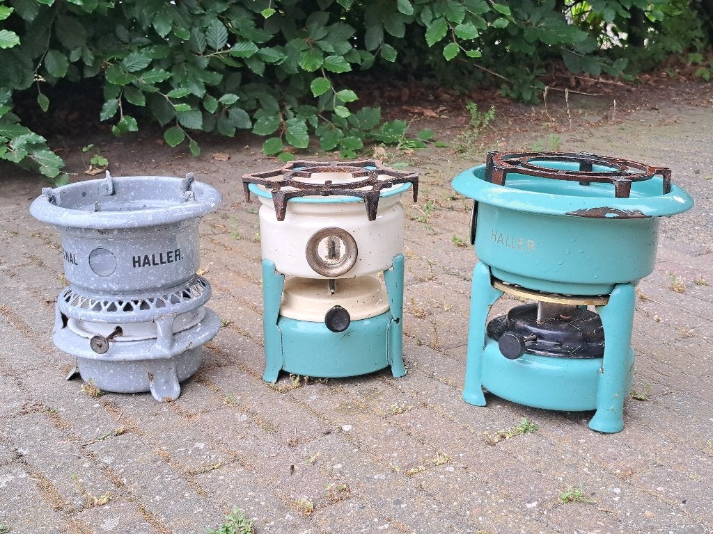 Vintage emaille petroleumstellen, Ophalen of Verzenden