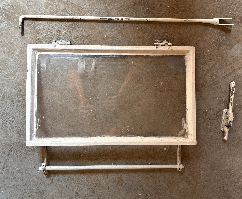 Klapraam met beslag, Doe-het-zelf en Verbouw, Glas en Ramen, Ophalen, Gebruikt, Gevelraam of Ruit, Minder dan 80 cm