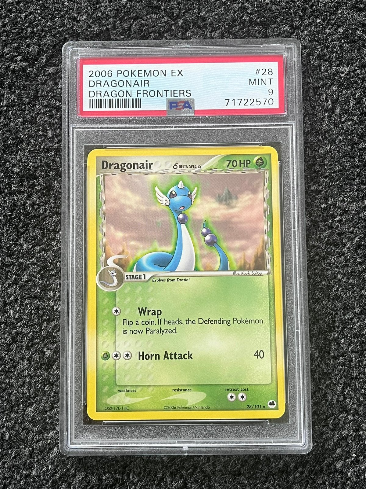 Pokémon PSA 9 Dragonair #28 Dragon frontiers ex