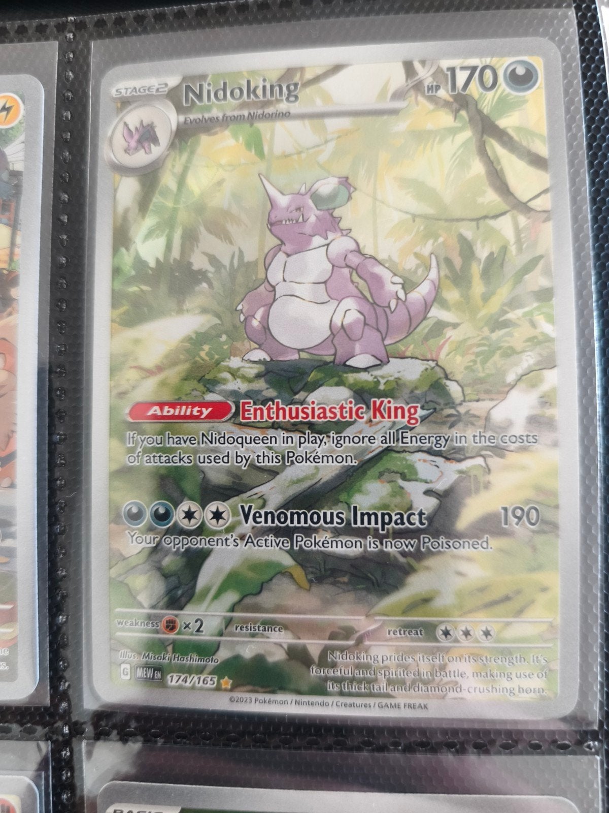 174 Nidoking 151 Pokemon TCG, Ophalen of Verzenden, Zo goed als nieuw