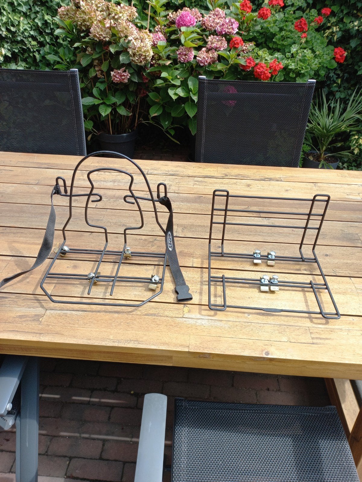 Rekjes bagagedrager fiets voor (school)tas, Ophalen