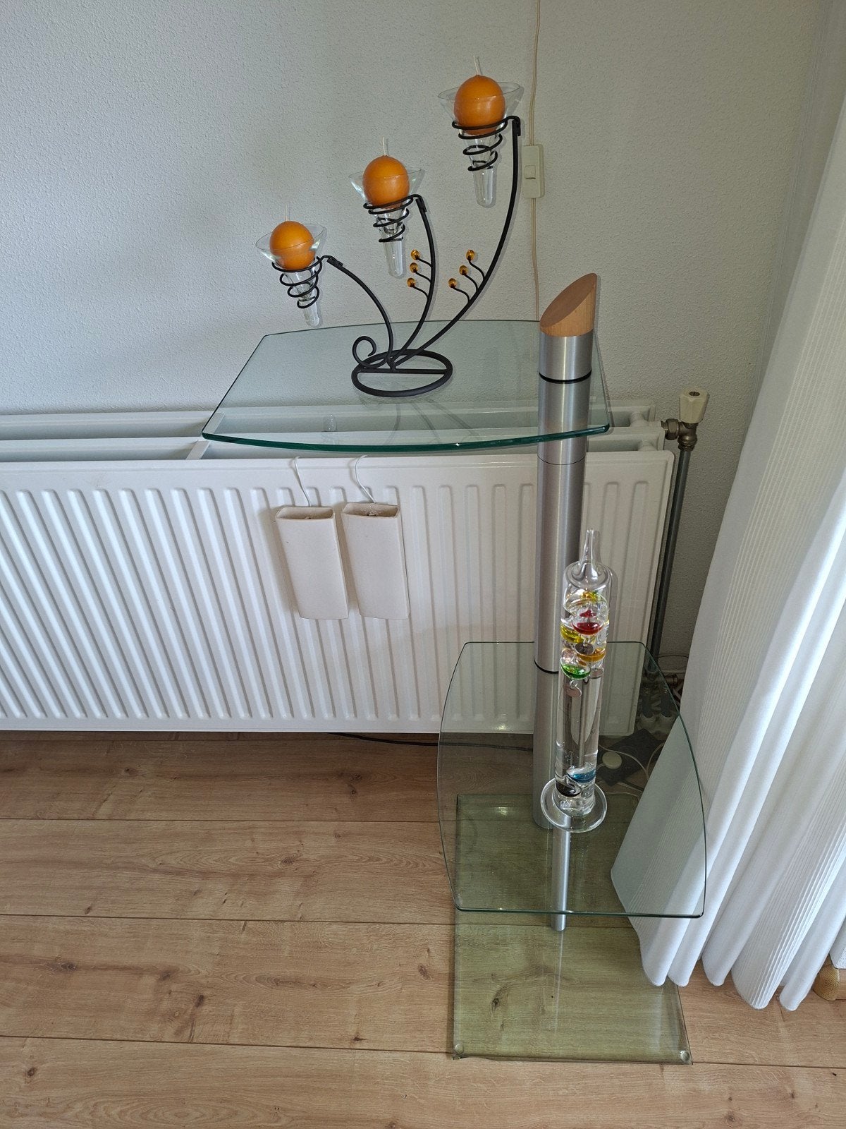 Glazen stereo of display meubel, Ophalen, Gebruikt, Modern, Glas