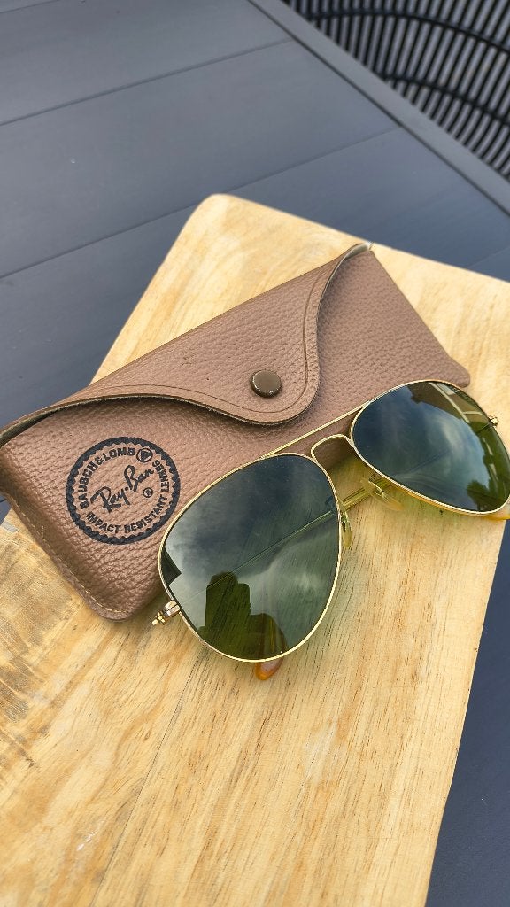 Vintage Ray-Ban B&L USA Aviator LIC 10K 1/30 GF G-15 58-14, Sieraden, Tassen en Uiterlijk, Zonnebrillen en Brillen | Heren, Zonnebril