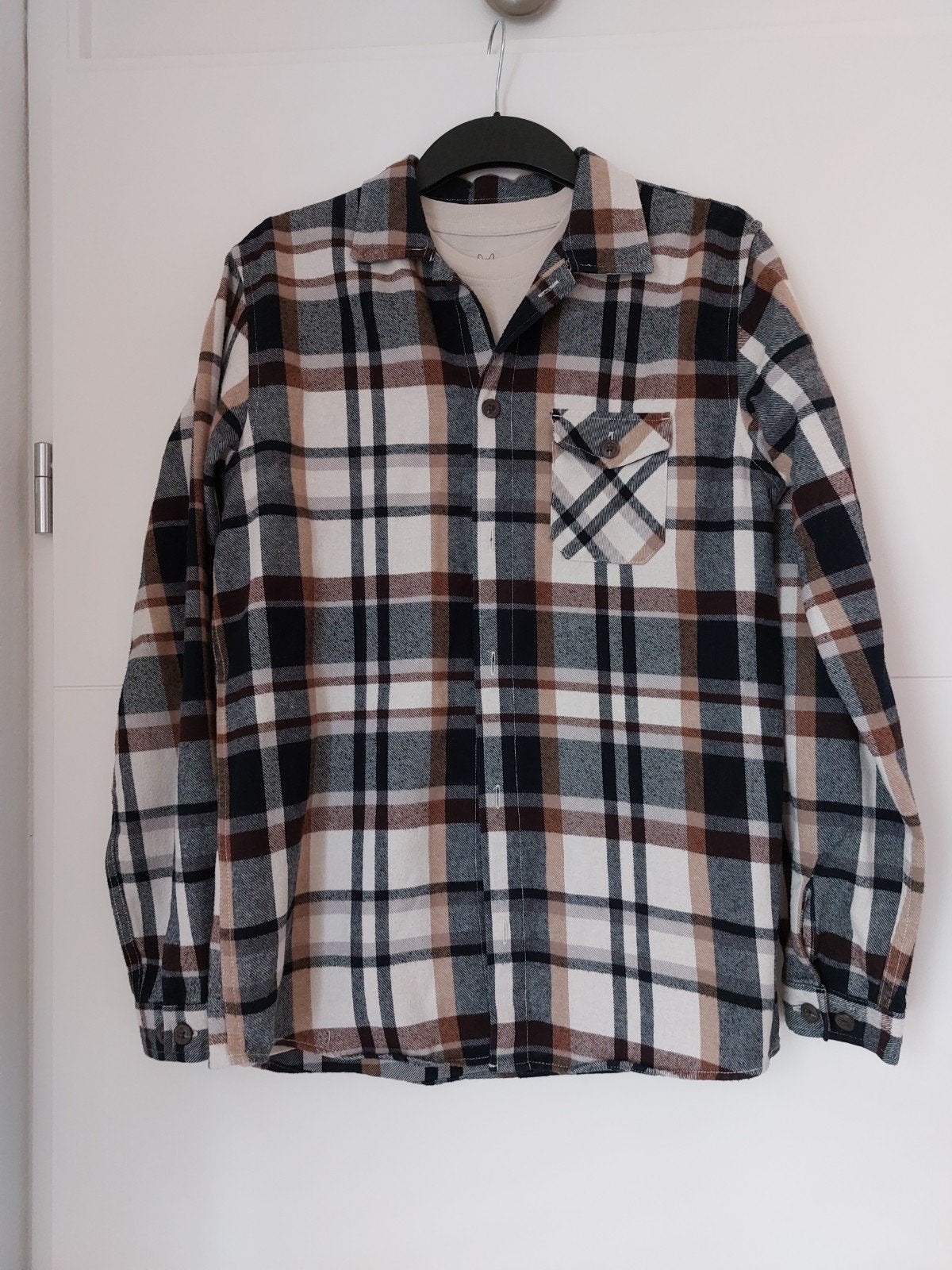 STOERE GERUITE FLANEL BLOUSE MAAT 176, Kinderen en Baby's, Ophalen of Verzenden, Zo goed als nieuw, Jongen, Overhemd of Blouse