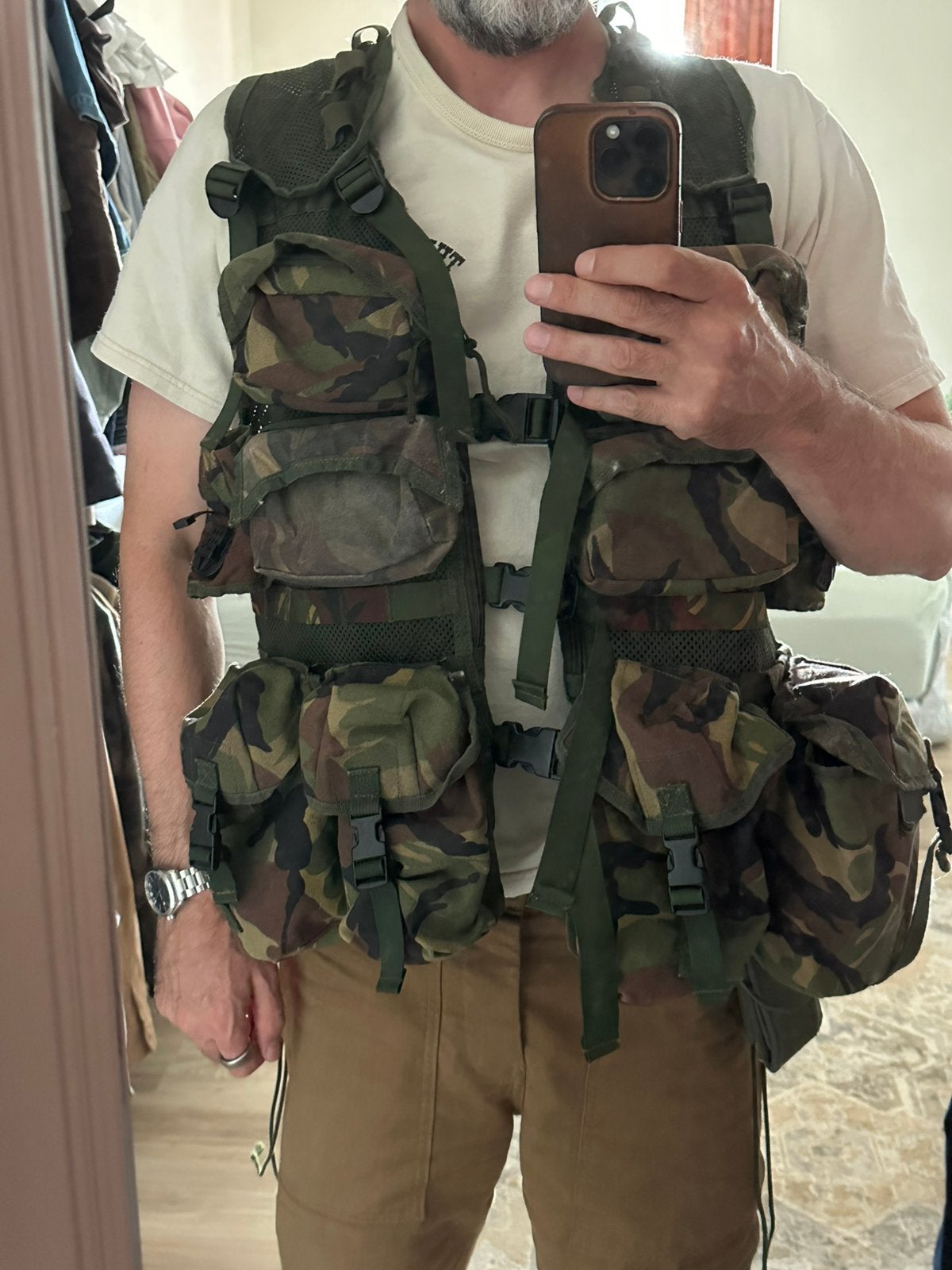 Full combat vest jacket with dump bag, Ophalen of Verzenden, Landmacht, Nederland, Kleding of Schoenen