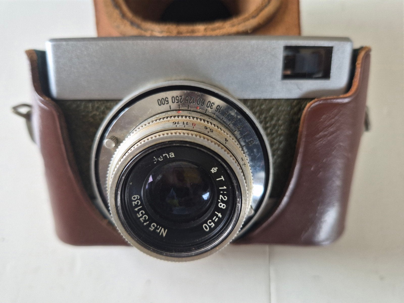 Vintage camera 1950 Werra incl leren beschermtas, Ophalen of Verzenden, Compact, Overige Merken