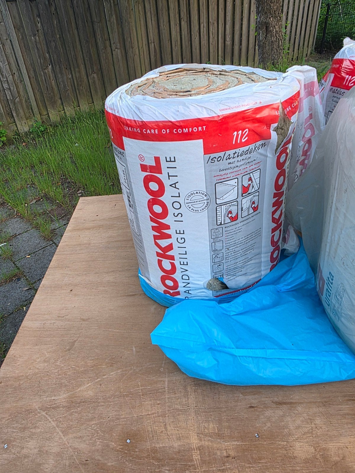 4 rollen rockwool, Ophalen, 12 cm of meer, Nieuw, Steenwol