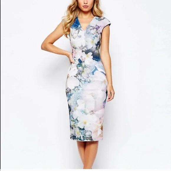 Ted Zbaker elegante slanke jurk in pasteltinten Ted4=40, Maat 38/40 (M), Overige kleuren, Verzenden, Nieuw