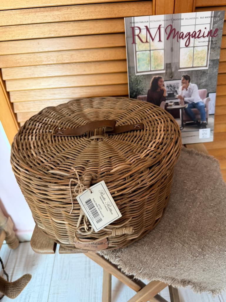 Nieuw Riviera Maison Rattan Box ( 30cm) maat M, Ophalen of Verzenden, Zo goed als nieuw, Natuurlijk materiaal
