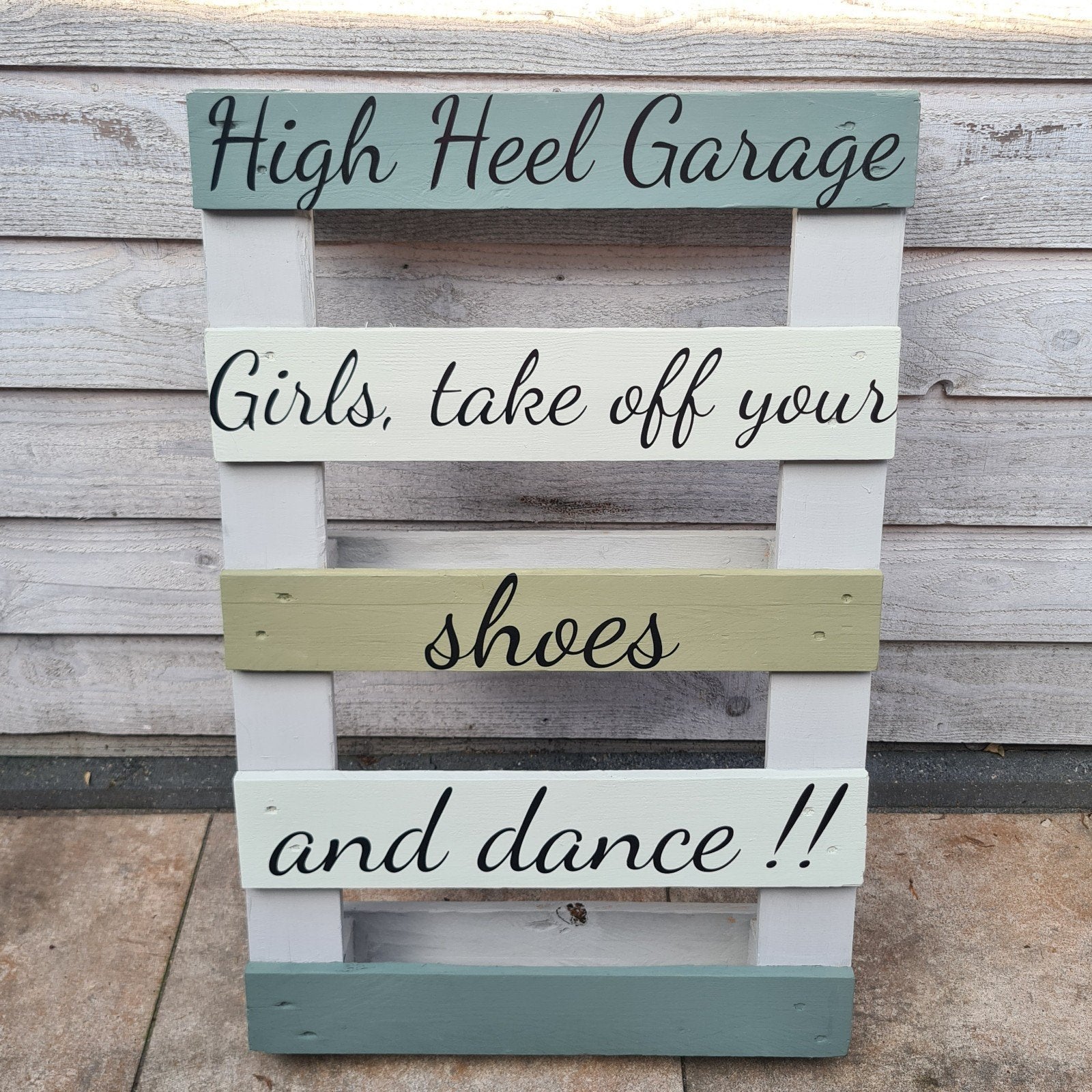High Heel Garage Wanddecoratie - Houten Bord, Ophalen, Gebruikt, Hout, 100 cm