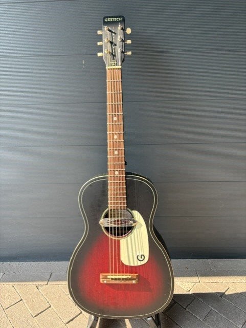Gretsch Jim Dandy met Gretsch Deltoluxe pickup., Ophalen, Zo goed als nieuw, Western- of Steelstringgitaar, Met (piezo-)element