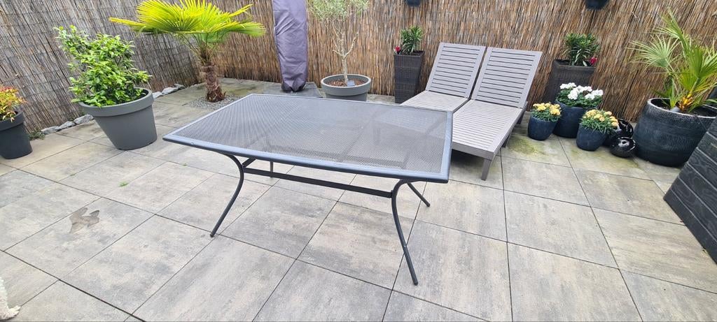 4 persoons tuinset. Antraciet, Tuin en Terras, Gebruikt, Ophalen of Verzenden, Tuinset, Eettafel