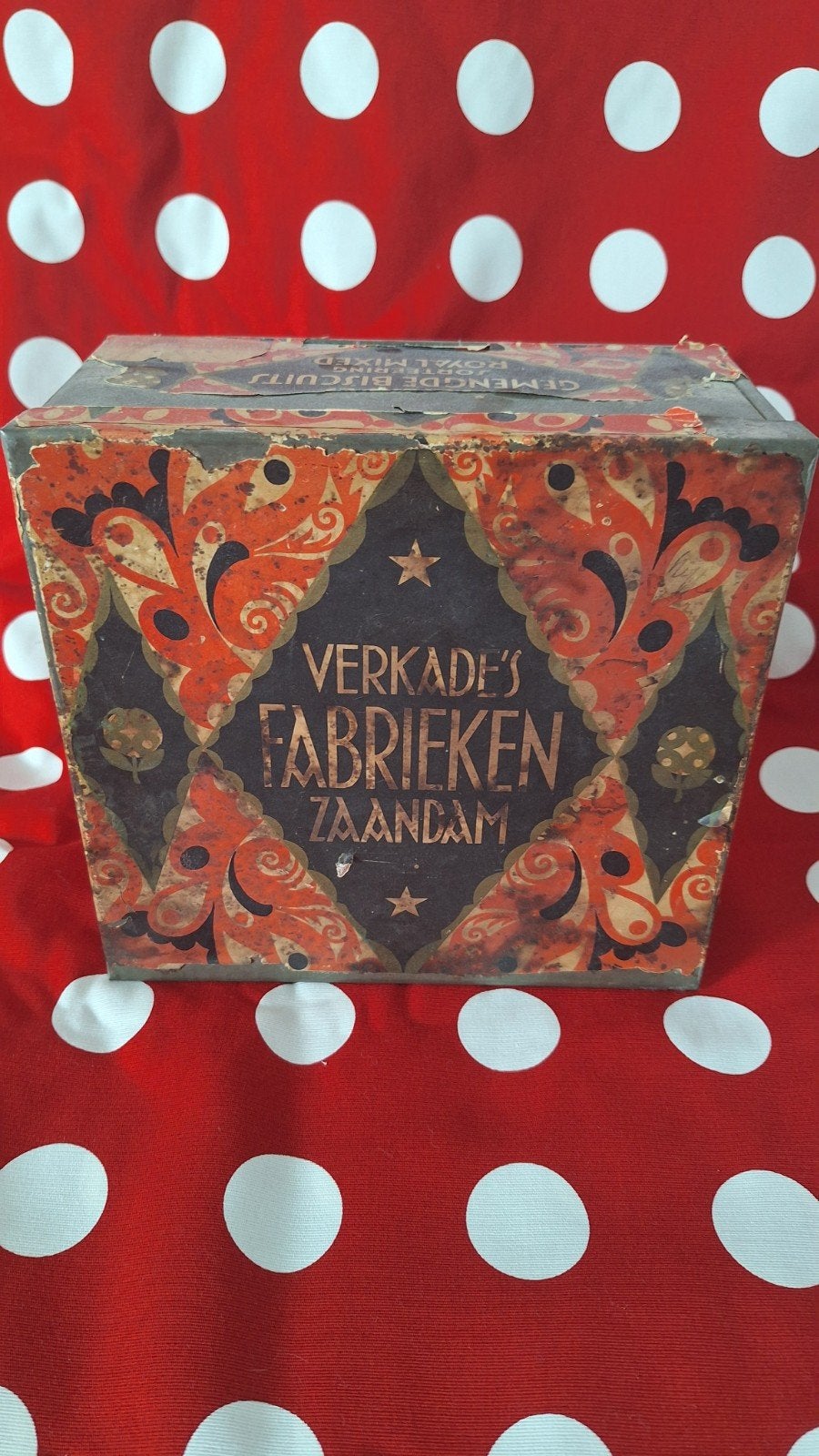Antieke Verkade koekblik, Ophalen of Verzenden