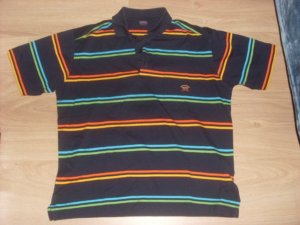 paul & shark polo L gestreept borstzak, Kleding | Heren, Polo's, Verzenden, Zo goed als nieuw, Blauw