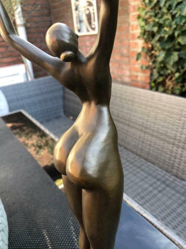 bronzen sculptuur Nude lady vrouw, Ophalen of Verzenden, Brons