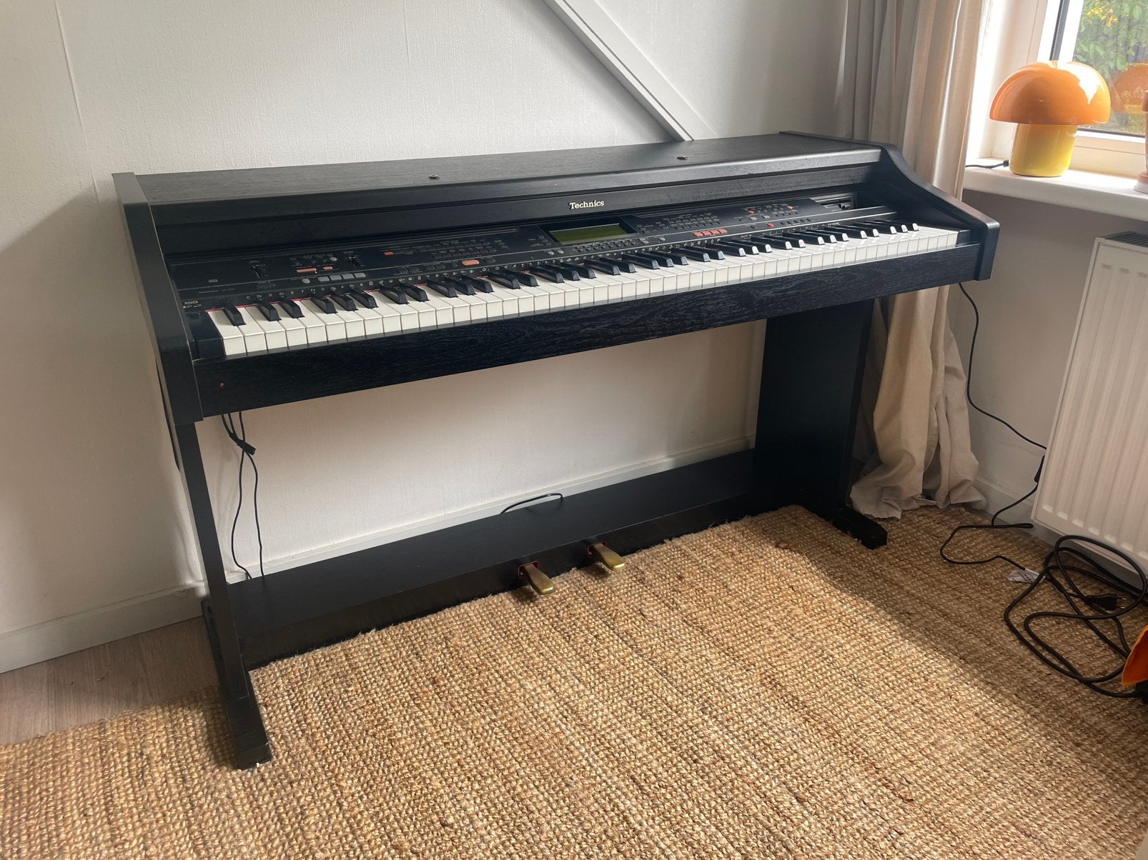 Jaren '90  Technics SX-PR51 electrische piano, Ophalen, Gebruikt, Zwart, Digitaal