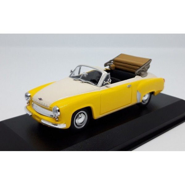 Wartburg A 311 Cabriolet 1958 Geel Wit Model 1/43 Maxichamps, Nieuw, Ophalen of Verzenden, Maxichamps, MiniChamps