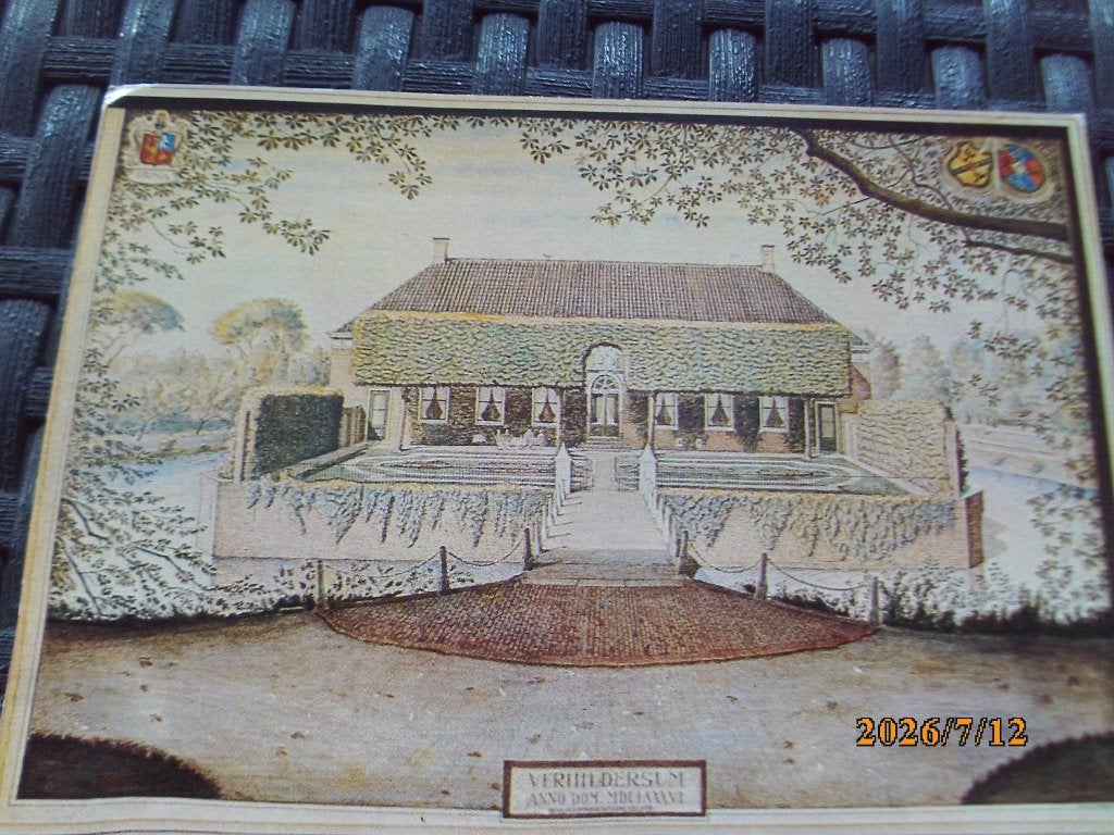 Leens (Gr) Museum Borg Verhildersum gaaf afb prent kleur ong, Ophalen of Verzenden, 1960 tot 1980, Ongelopen, Groningen