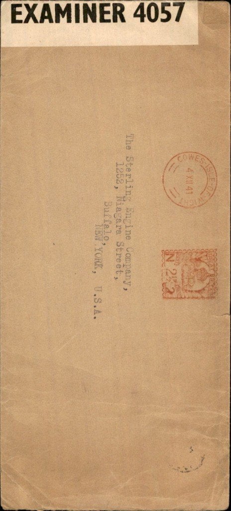 Derde Rijk - USA - Stempels - 1941, Postzegels en Munten, Brieven en Enveloppen | Buitenland, Verzenden, Envelop