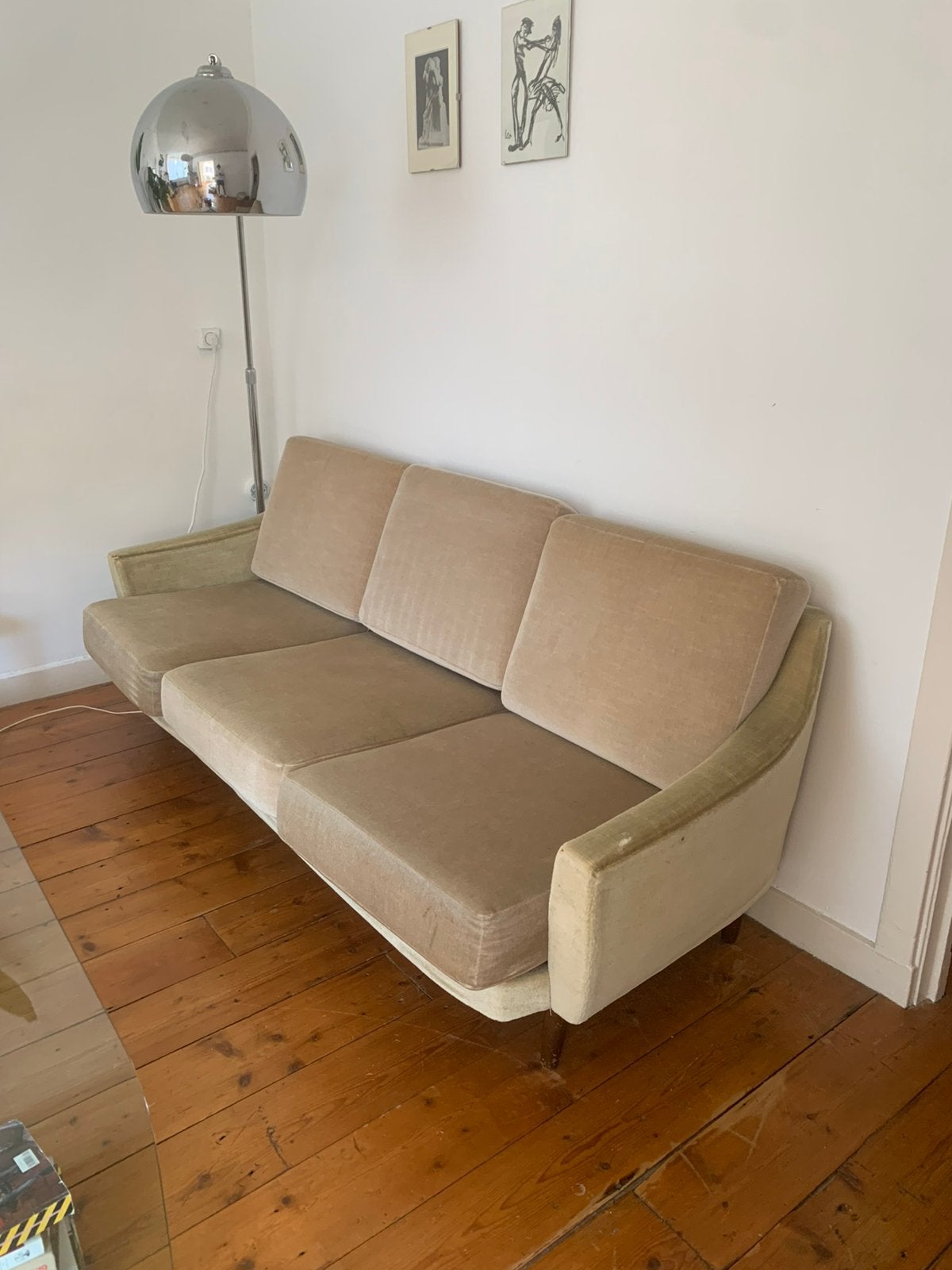 Vintage bank, Ophalen, Gebruikt, Tweepersoons, Groen