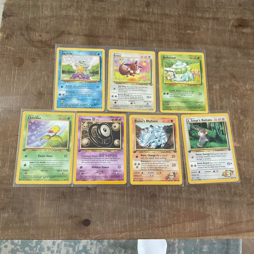 Pokémon Kaarten - Vintage Collectie (6 stuks), Ophalen of Verzenden, Gebruikt, Meerdere kaarten