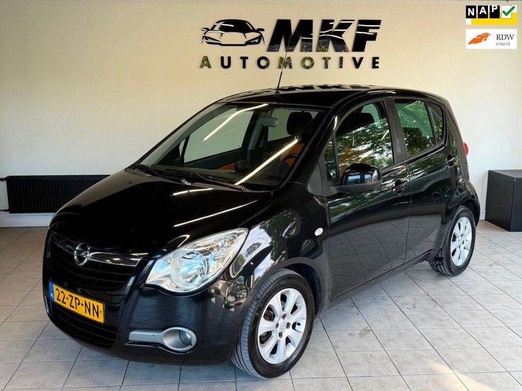 Opel Agila 1.2 Enjoy 2008 Zwart Airco/NIEUWE APK/LMV/KM NAP!, Auto's, Voorwielaandrijving, 86 pk, 4 cilinders, 965 kg