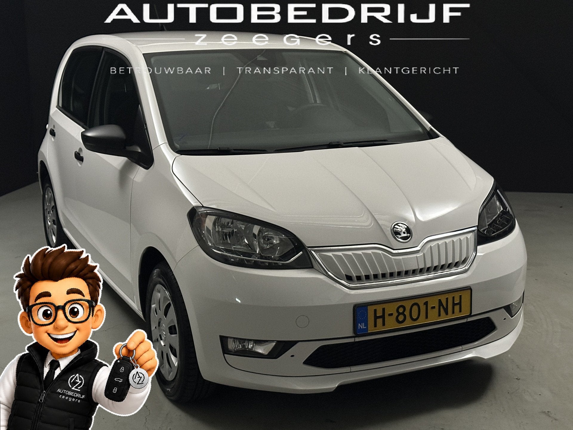 Skoda Citigo e-iV EV Ambition SOH 88 *NAP*Automaat*Android/A, 83 pk, 257 km, Wit, Origineel Nederlands