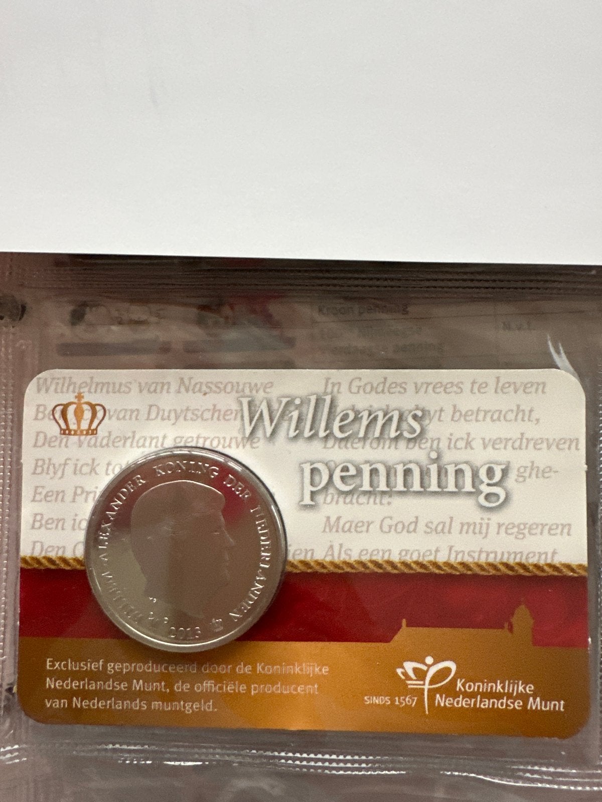 Willems Penning Koning Willem-Alexander KNM Cu/Ni, Ophalen of Verzenden, Koningin Beatrix, Overige waardes, Losse munt