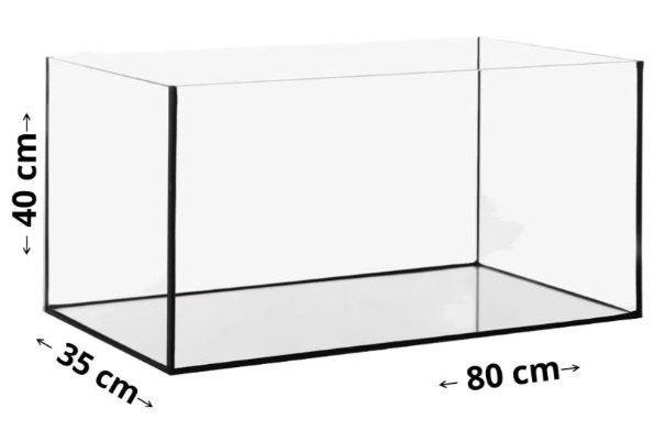 volglas aquarium 80x35x40 cm, Ophalen, Info@aquadeco.nl, Aquariummeubel, Nieuw