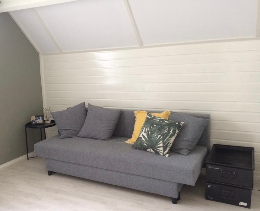 IKEA ASARUM slaapbank - Grijs, Ophalen, Gebruikt, Tweepersoons, Overige maten